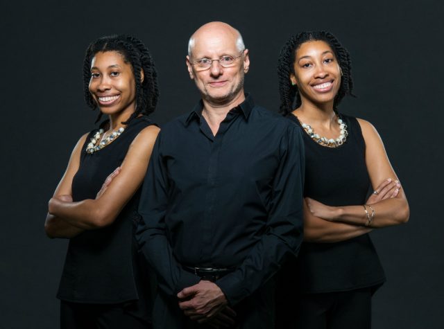 Photo of the Witherspoon twins and Naphtali Rishe