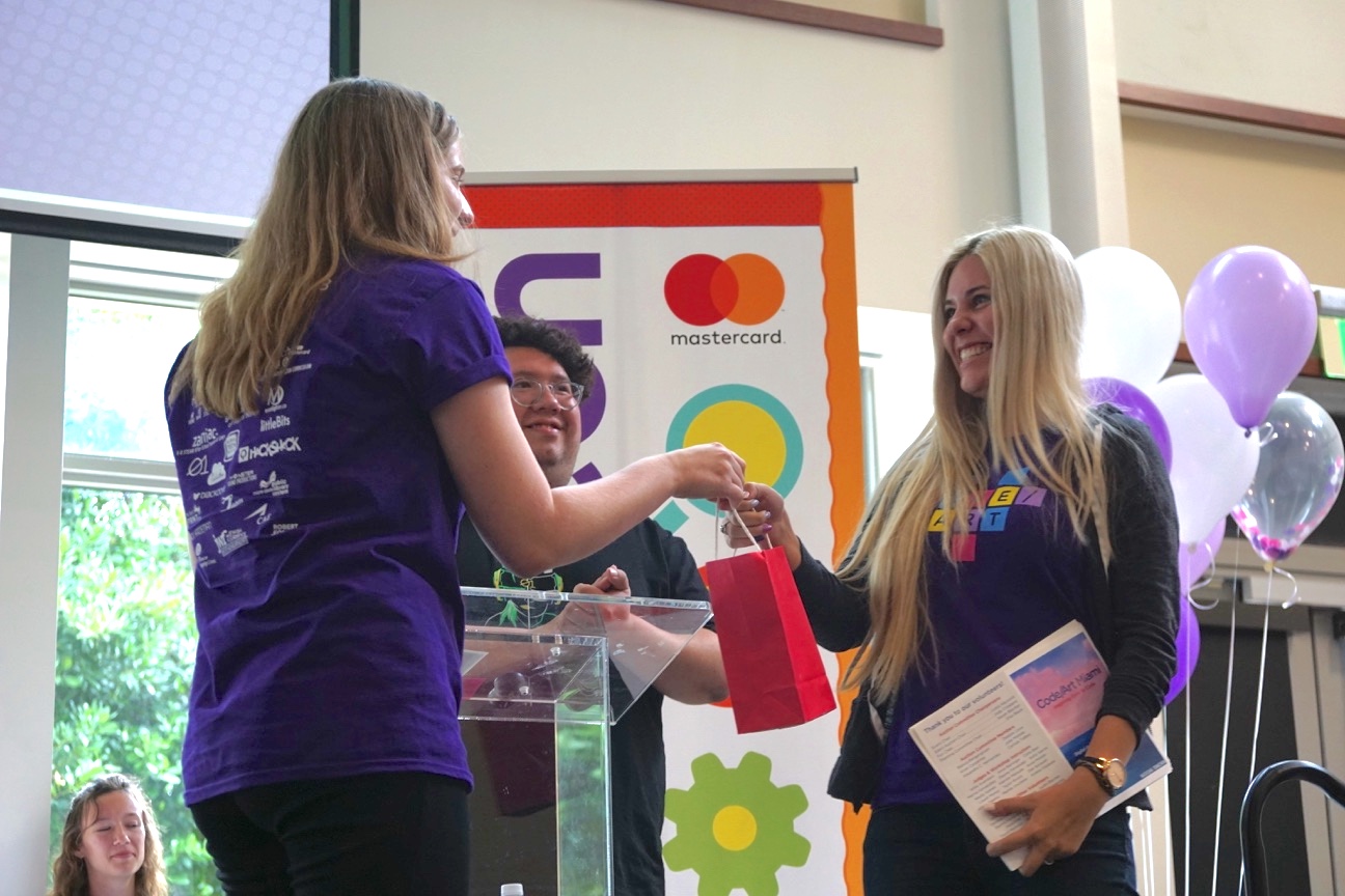 FIU Coding Clubs Girls participated in the 3rd Annual Code/Art Miami event