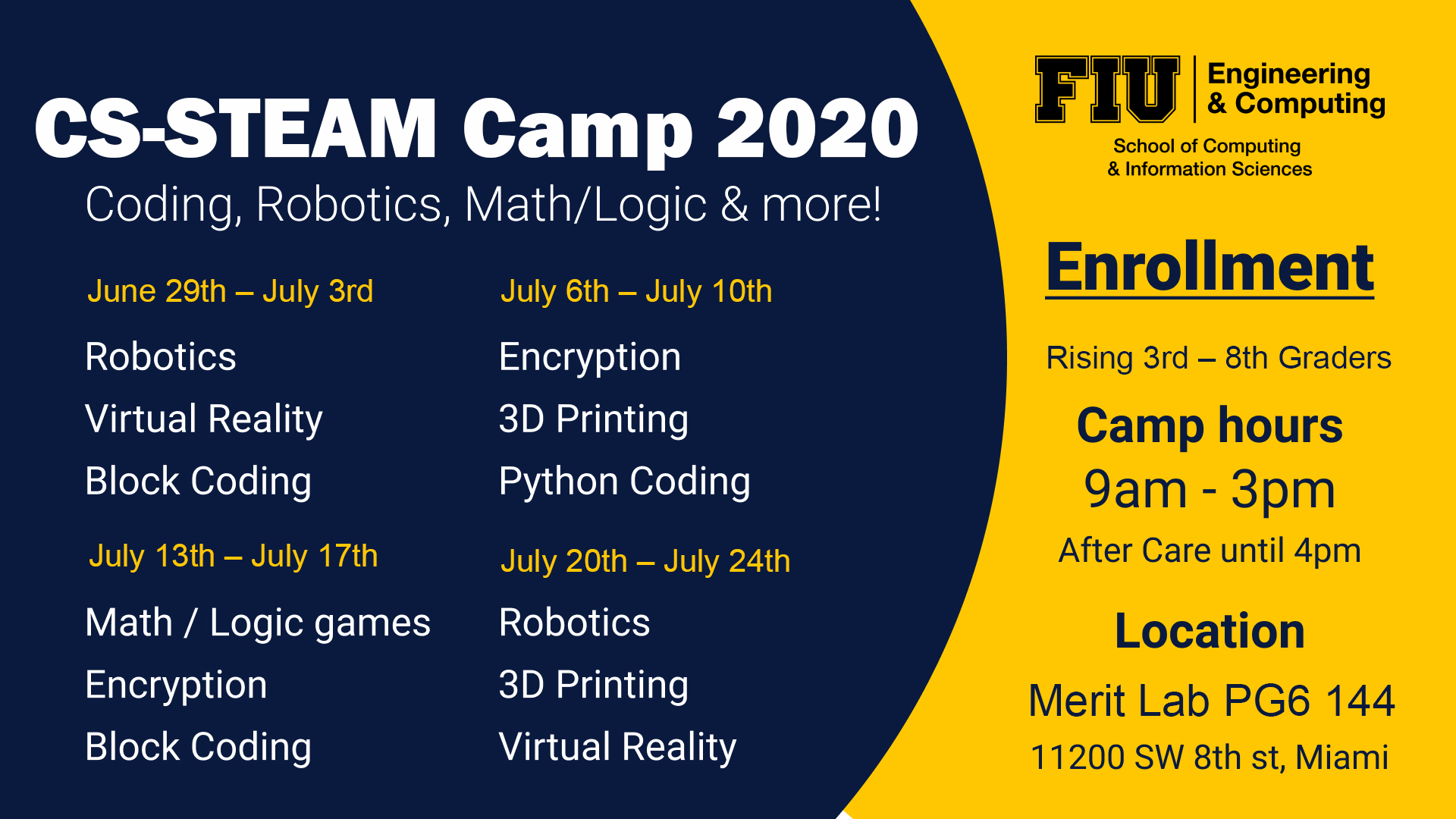 CSSTEAM Summer Camp At FIU Florida International University